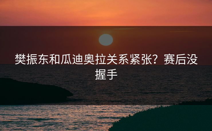樊振东和瓜迪奥拉关系紧张？赛后没握手